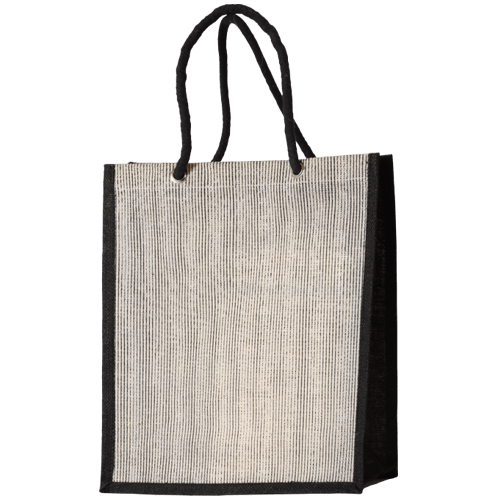 8850-5856 Cabas en jute laminée "Blacky"