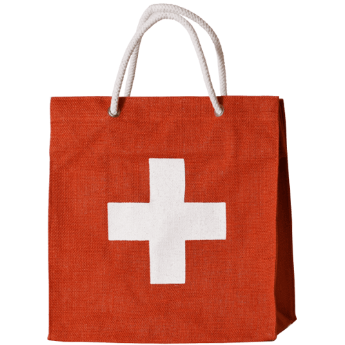 8850-5866 Tragtaschen aus Jute "Swiss"